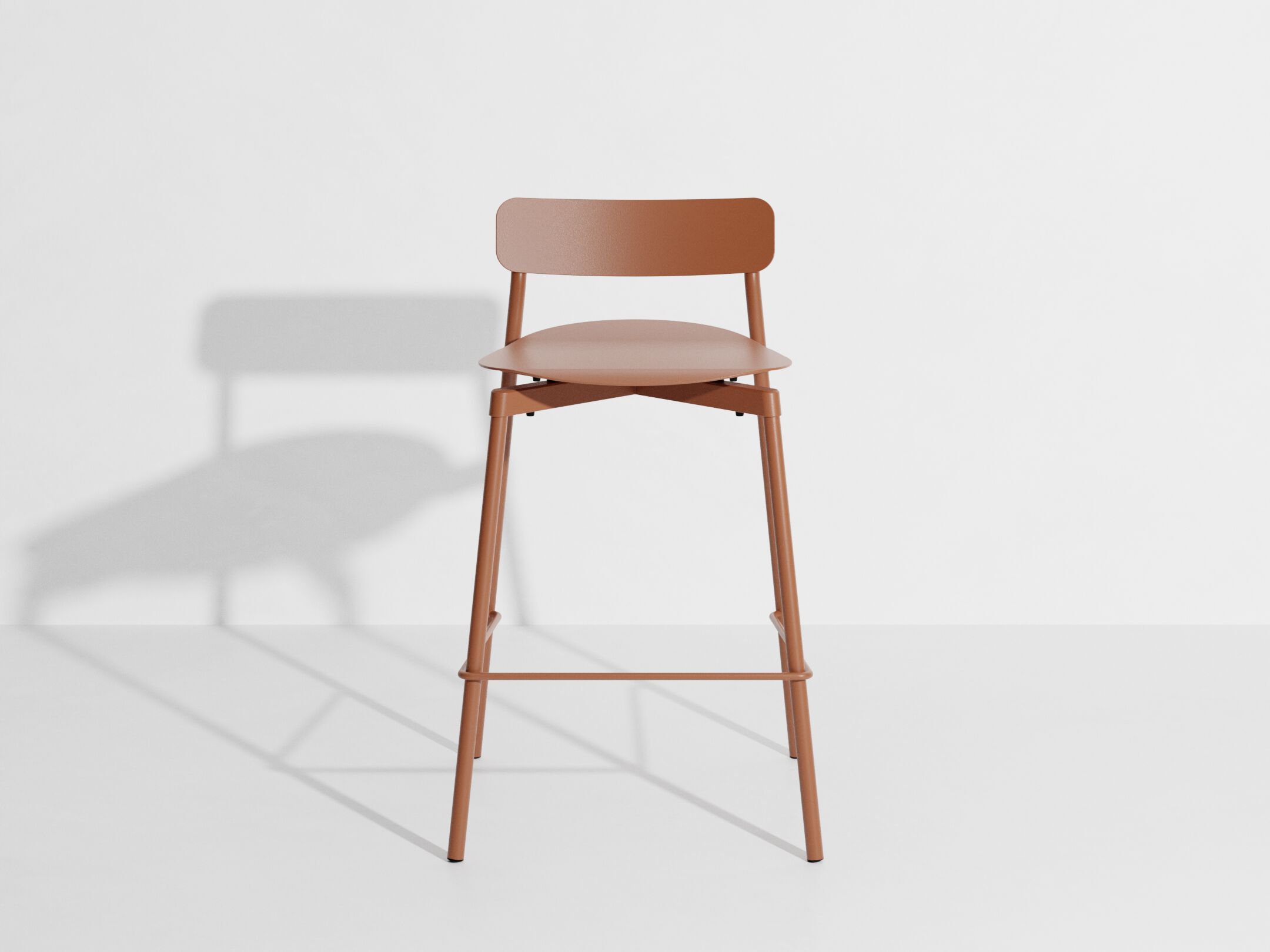 Высокий штабелируемый алюминиевый стул с порошковым покрытием с подставкой для ног Petite Friture Fromme ARCH-00091817 - Вид №15