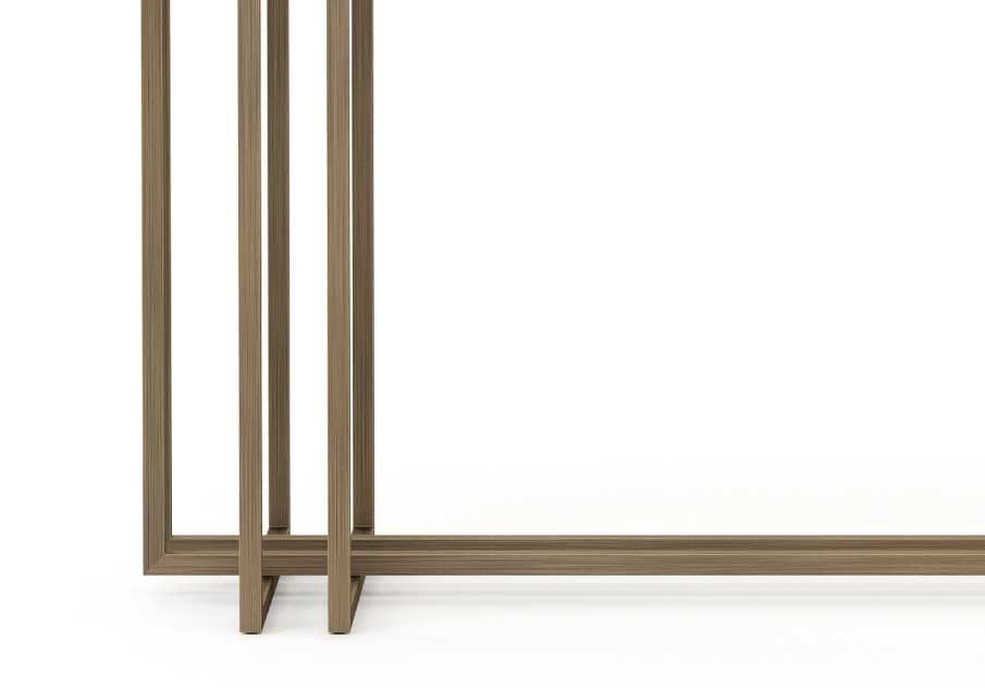 Прямоугольная консоль из нержавеющей стали и дерева Stylish Club ARCH-00094826 - Вид №3