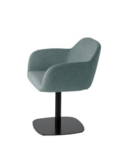 Myra 675 Вращающееся кресло с центральной стальной основой. Сиденье и спинка мягкие. Et al. Myra