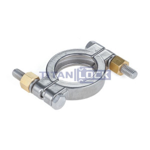 Хомут CLAMP двухболтовый усиленный DN25 нерж.304, DIN TL25CLCR TITAN LOCK