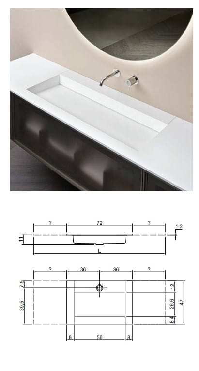 Прямоугольная раковина в Moodlight Antoniolupi слот ARCH-00098015 - Вид №8