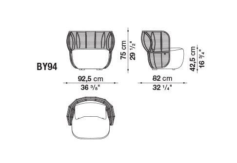 Тканевое садовое кресло B&B Italia Outdoor Bay ARCH-00039082 - Вид №2