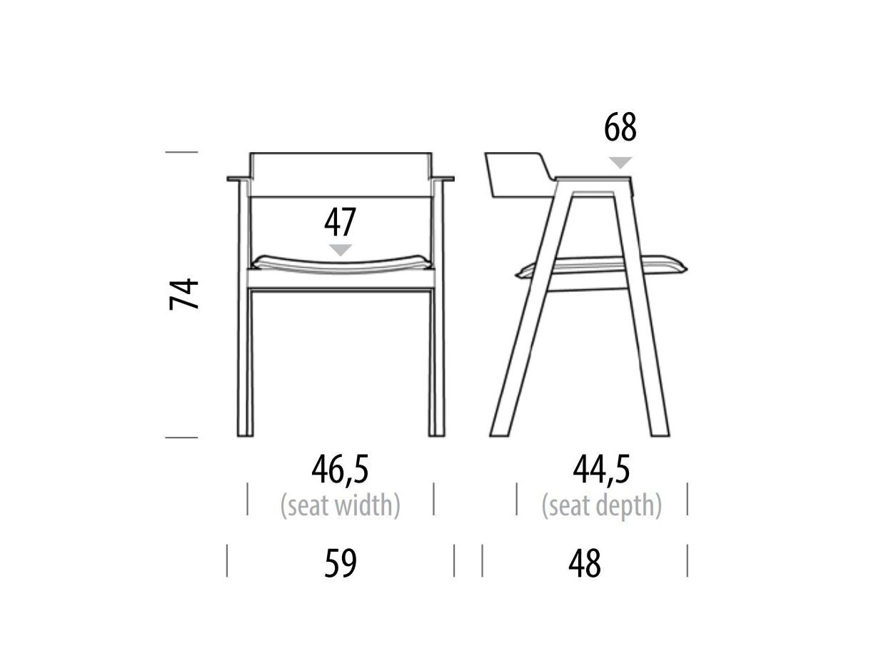 Стул из лакированного дуба с подлокотниками Gazzda FLIP ARCH-00109869 - Вид №24