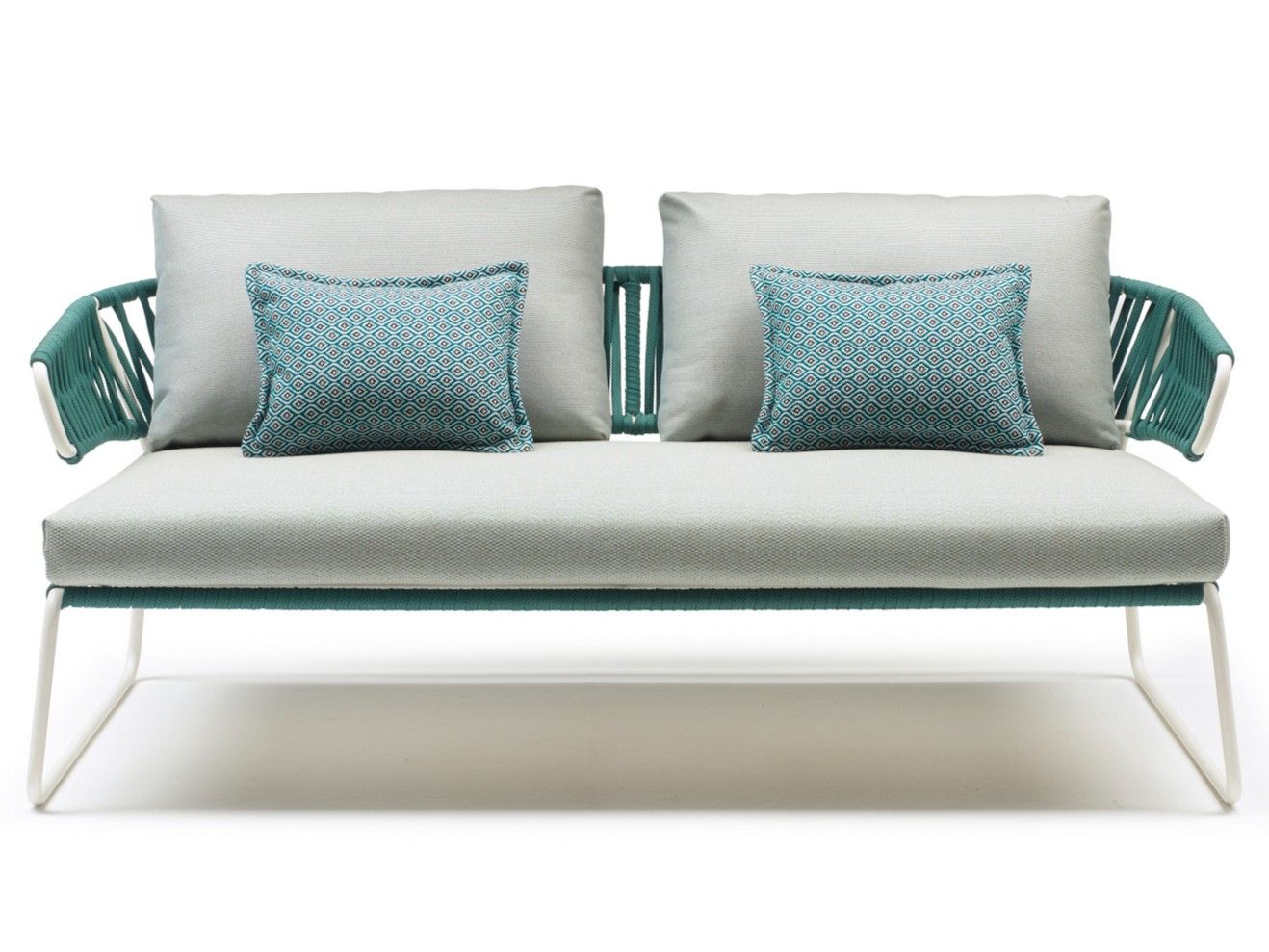 2-местный садовый диван в Sunbrella® и морской веревке S-CAB Lisa ARCH-00027211