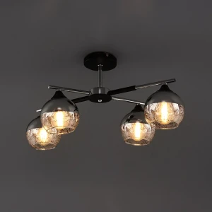 Люстра потолочная Escada 693/4P, 4 лампы, 12 м², цвет черный