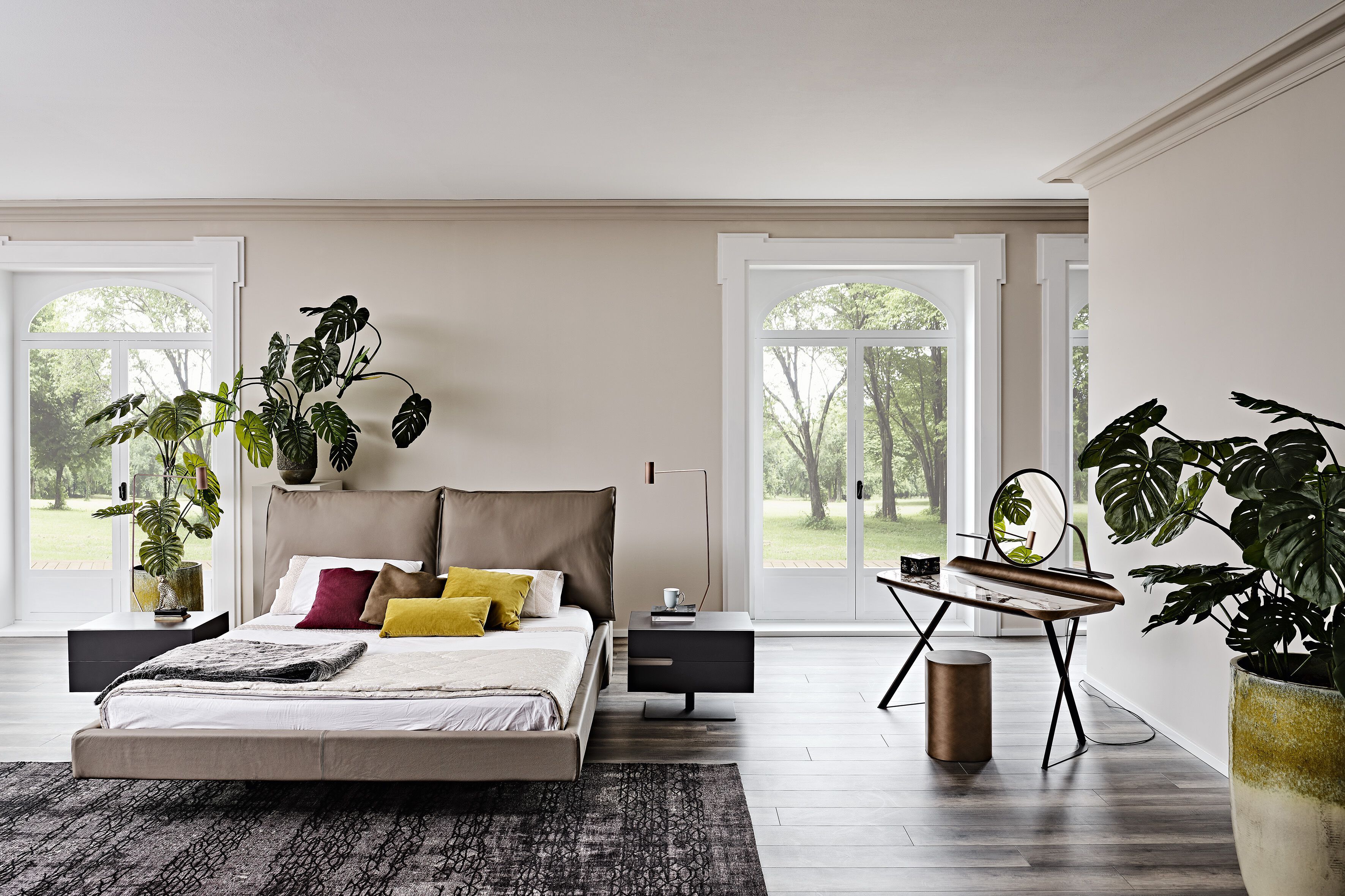 Двуспальная мягкая кровать Cattelan italia LUKAS ARCH-00153153 - Вид №1