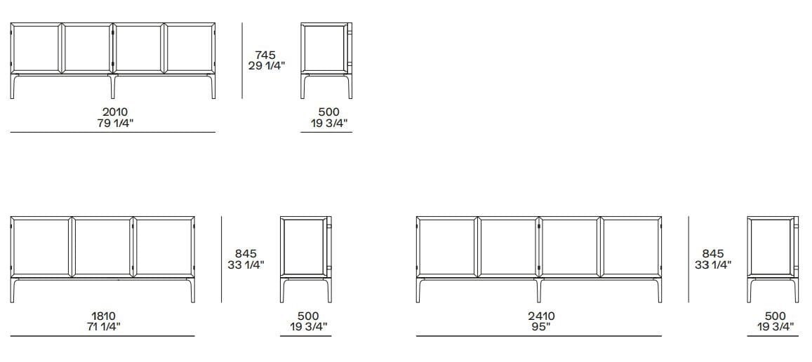 Шкаф из дерева и стекла с распашными дверями Poliform Aiko ARCH-00145281 - Вид №5