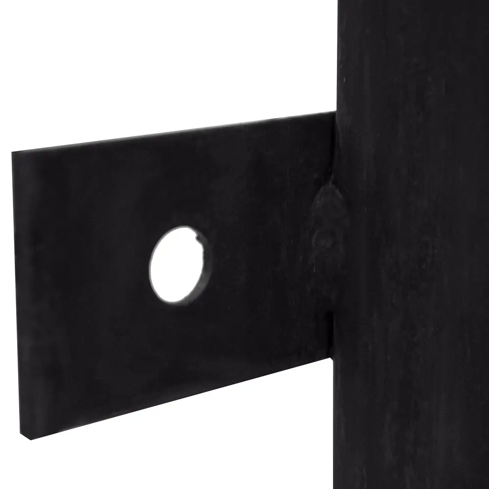 Столб для забора с планкой (ушами), высота 2.4 м, 40х40, цвет чёрный Santreyd STLM-2113612 - Вид №4