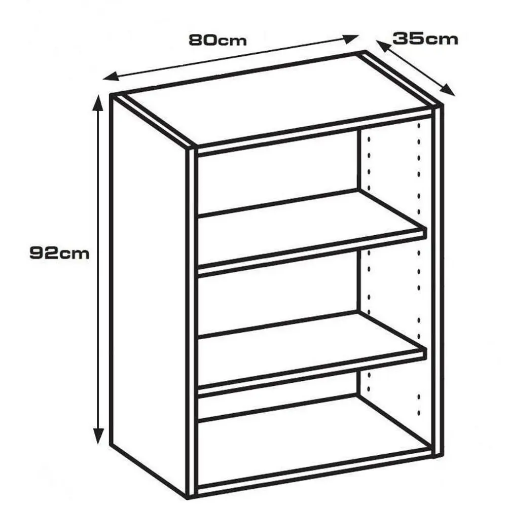 Каркас навесной 80x92x35 см, ЛДСП, цвет белый 18498329 STLM-2204813 DELINIA  - Вид №4