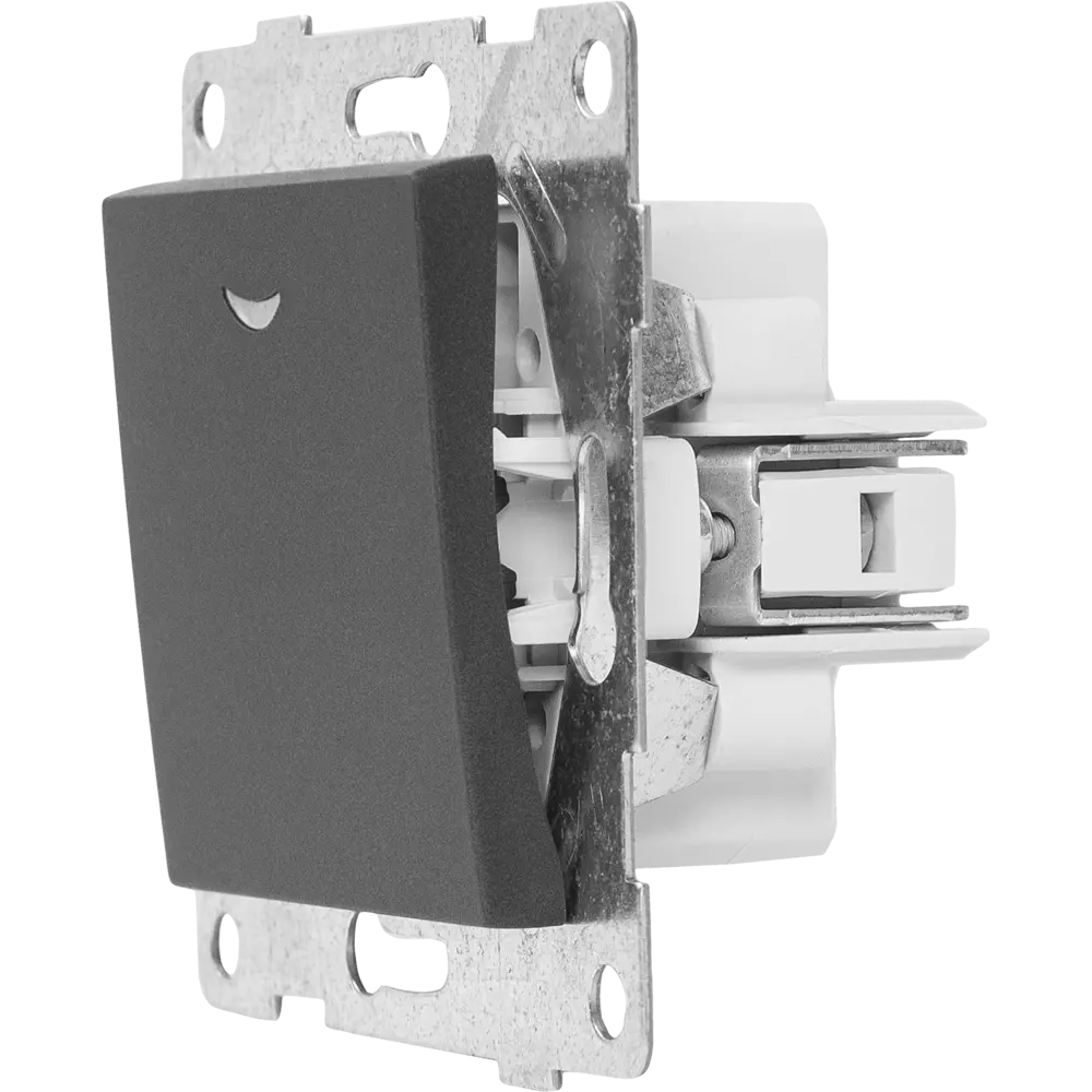 Выключатель GUSI Electric Classic с индикацией в цвете графит 83864241 Ugra STLM-0045172 - Вид №4