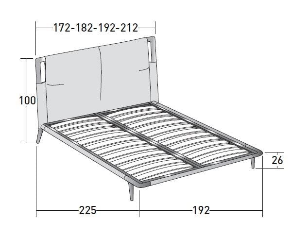 Двуспальная кровать с мягким изголовьем Flou Gaudí ARCH-00040041 - Вид №11