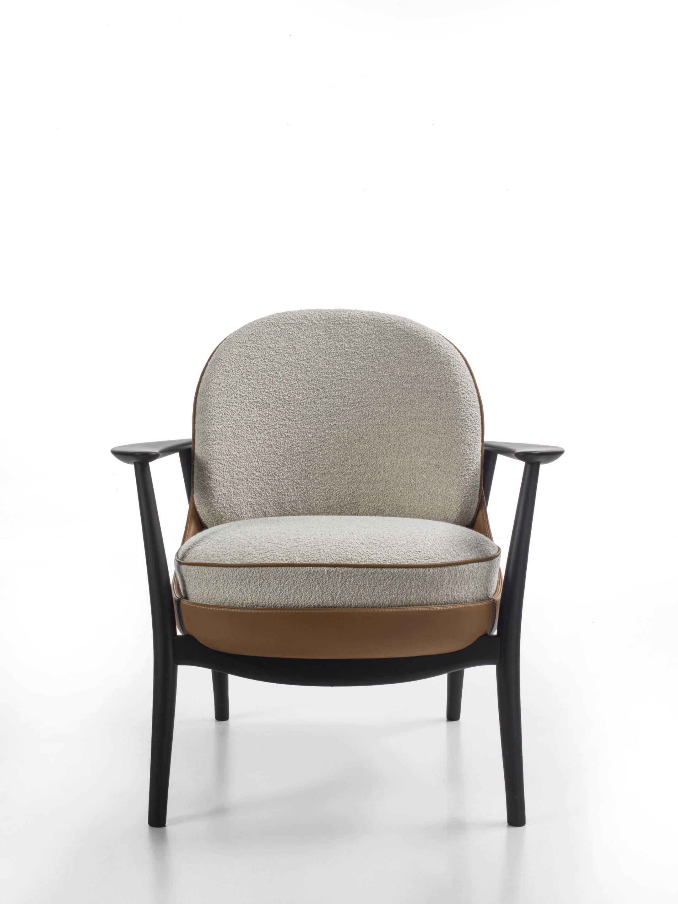 Кресло из ткани и кожи с подлокотниками Porada Twenty-Four ARCH-00043069 - Вид №3