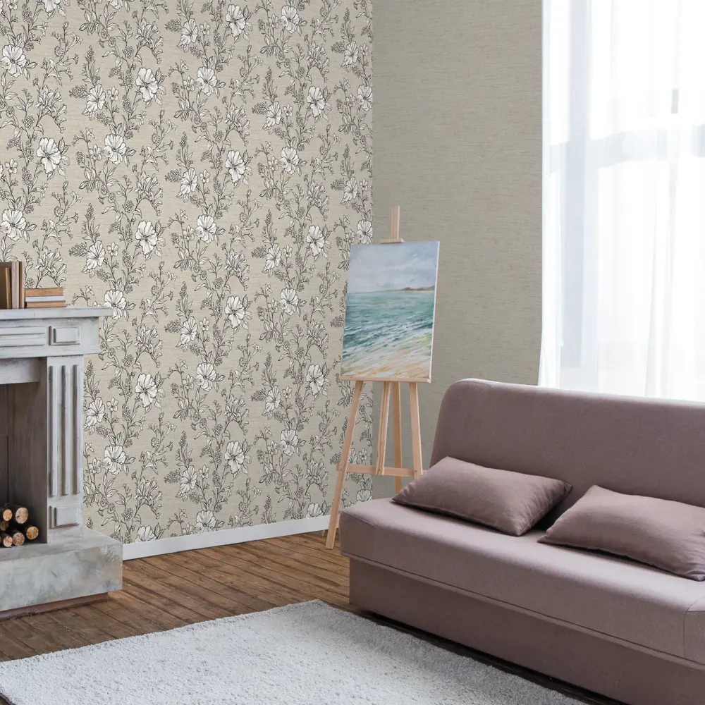 Обои флизелиновые Ateliero Provance коричневые 1.06 м 889098 STLM-2108639 - Вид №3