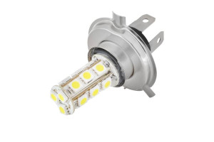 16259161 Автолампа диод H4 12V 18 SMD блистер 2-контактная белая ближний, дальний свет S08201016 SKYWAY