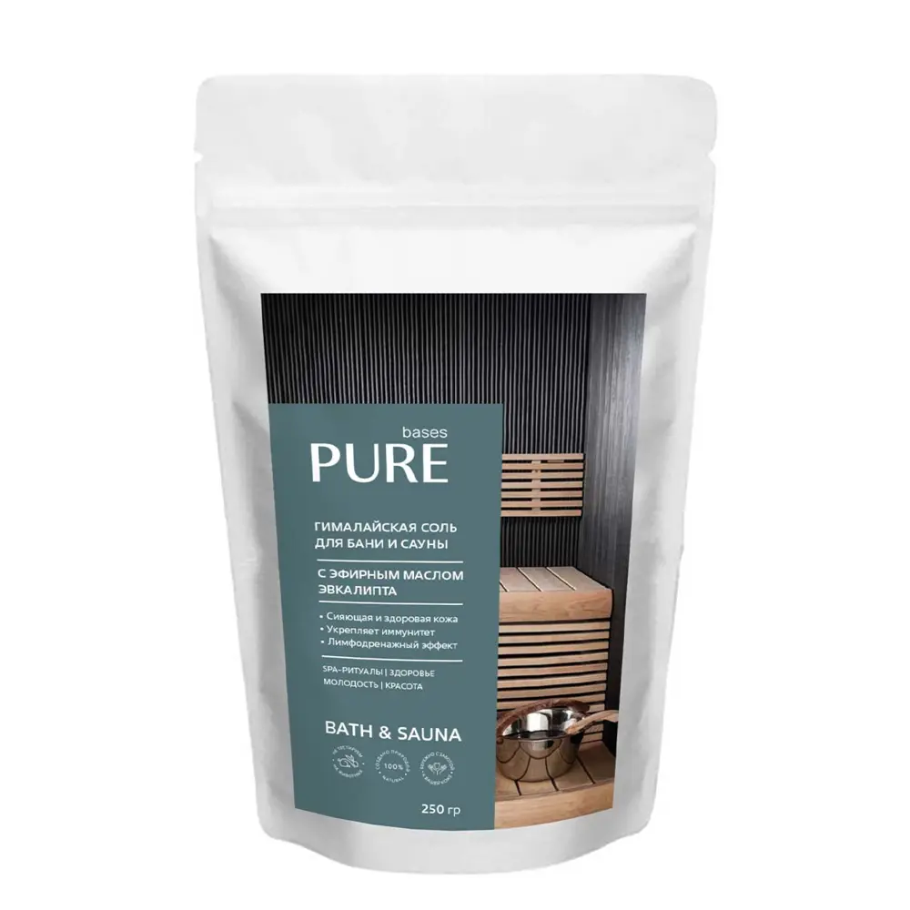Гималайская соль для ванны Pure Basis "Эвкалипт" 250 г 84493047 STLM-2091078 PURE BASES 