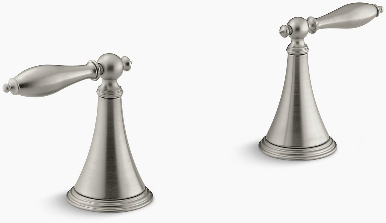 KOHLER Finial Традиционный трим ручки клапана ванны, устанавливаемой на палубе, для клапана высокого потока с ручками рычага, требуется клапан K-T333-4M-BN 