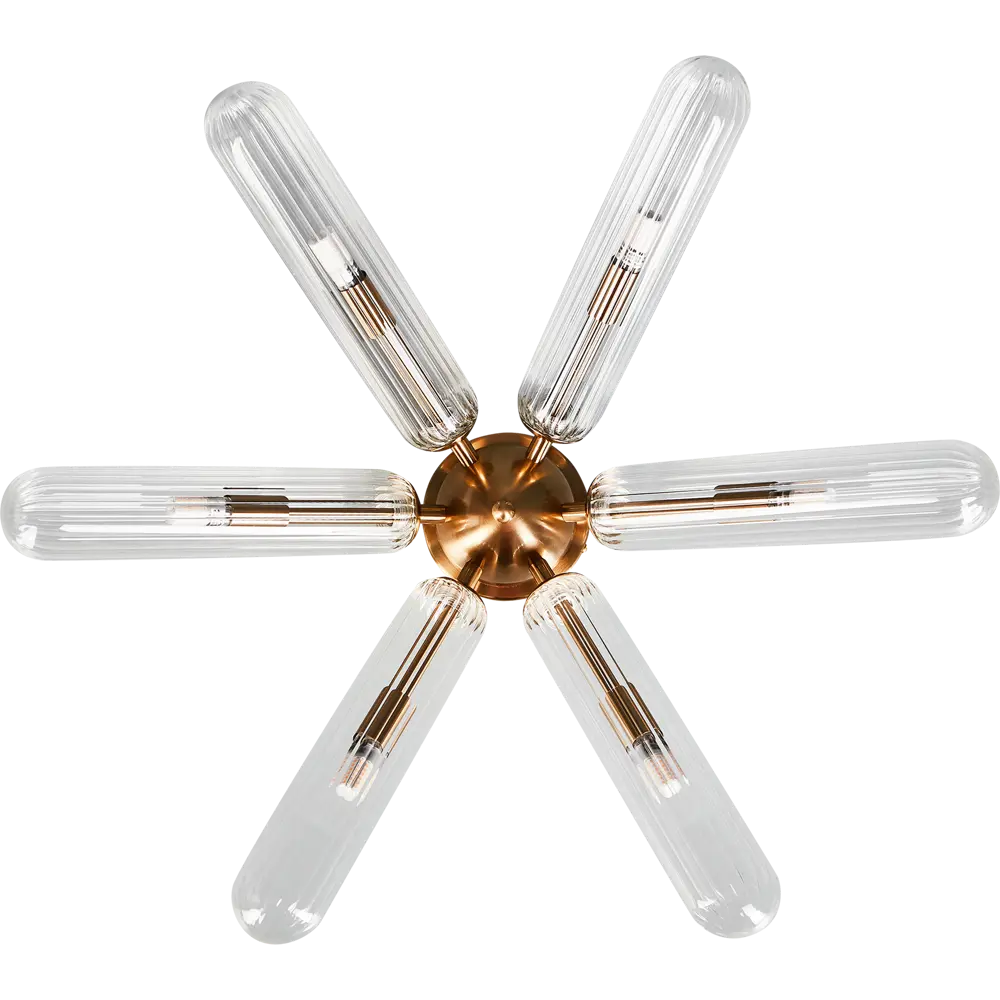 DE CITY Олимпия — потолочная люстра с 6 стеклянными плафонами 89391459 STLM-1406075 - Вид №3