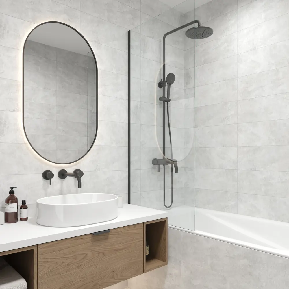 Глазурованный керамогранит LB Ceramics Дымка 19.9x60.3 см 0.96 м² матовый цвет серый STLM-2013937