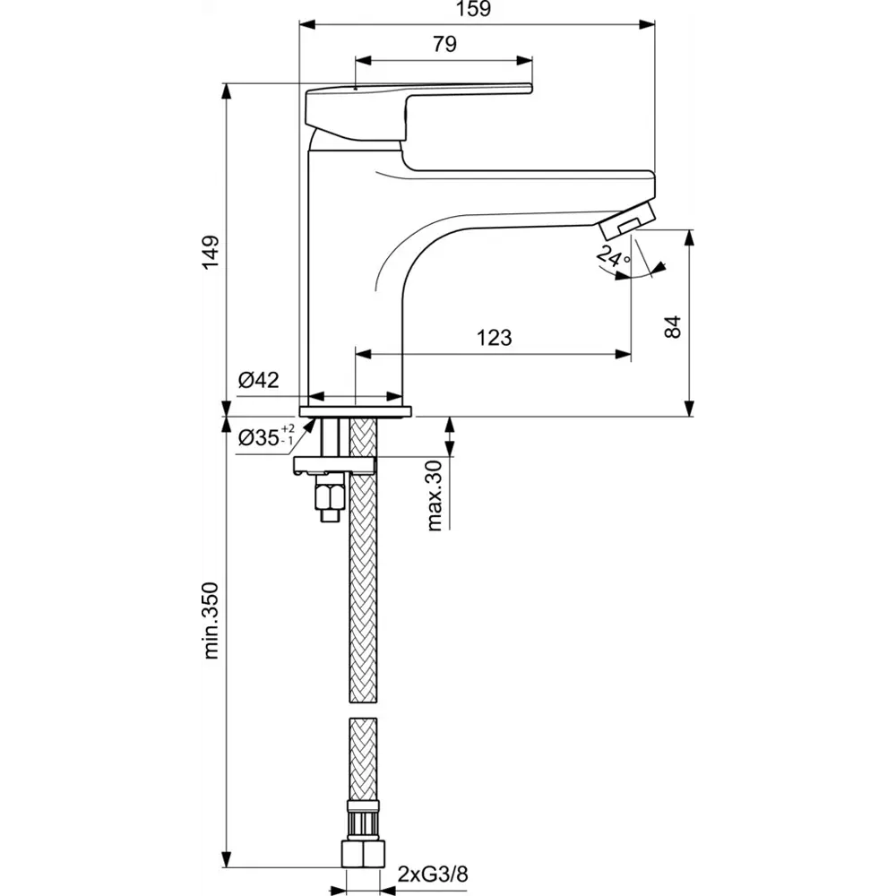 Смеситель для раковины Ideal Standard Idealstyle однорычажный статичный излив цвет хром STLM-2047723 - Вид №4