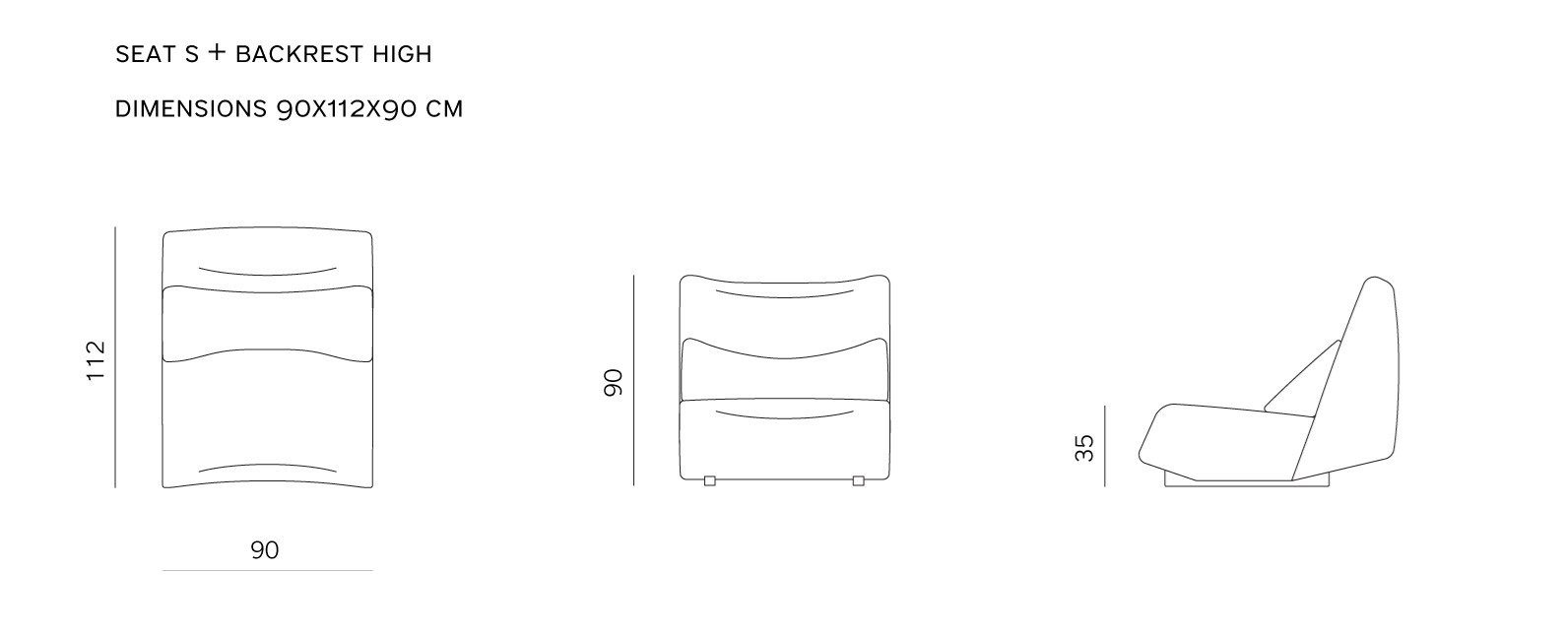 Модульный угловой диван из ткани prostoria Отсутствует ARCH-00036568 - Вид №8