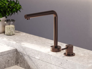 Смеситель для кухни из нержавеющей стали с поворотным изливом