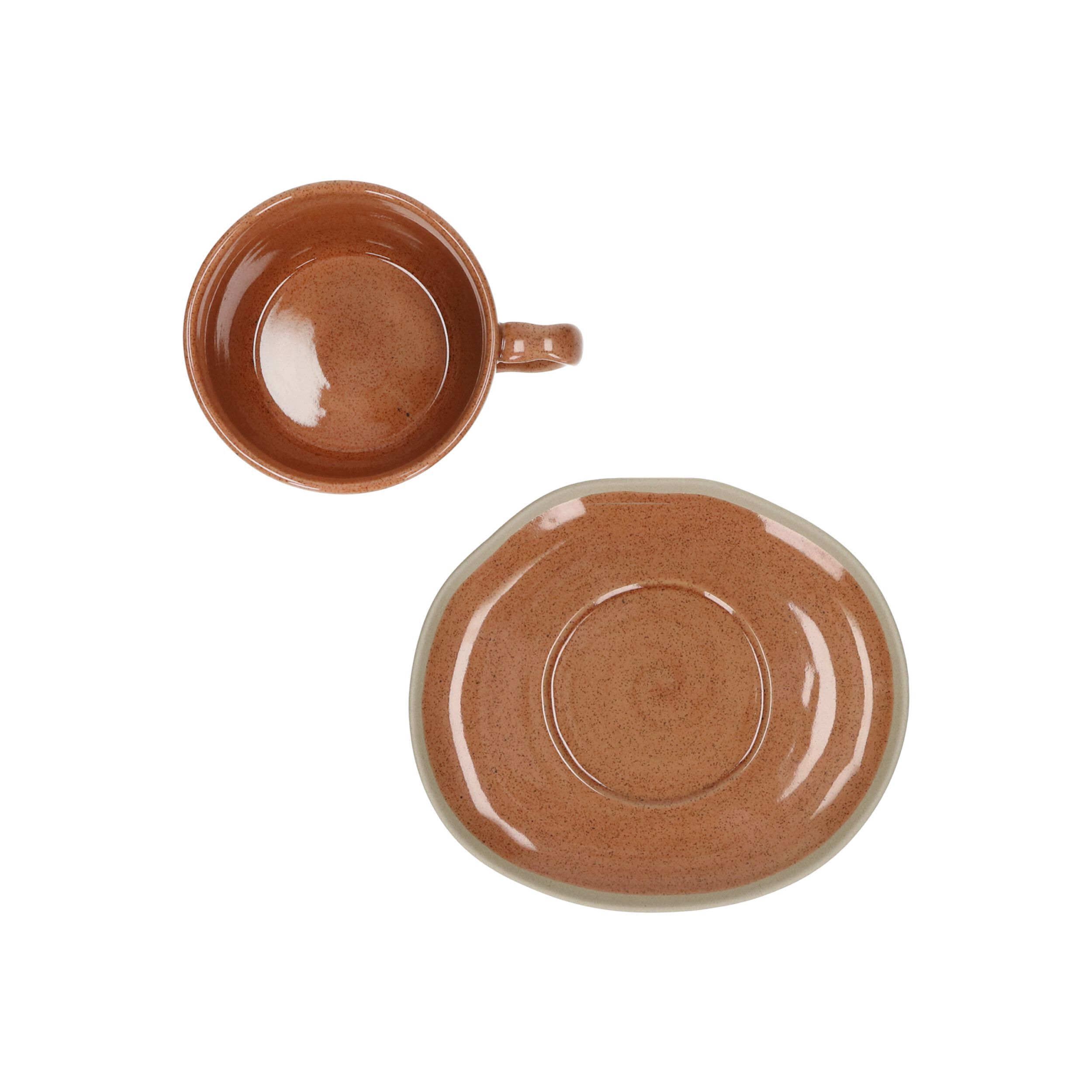 Фарфоровая чашка с блюдцем POMAX Primeval ARCH-00092415 - Вид №1