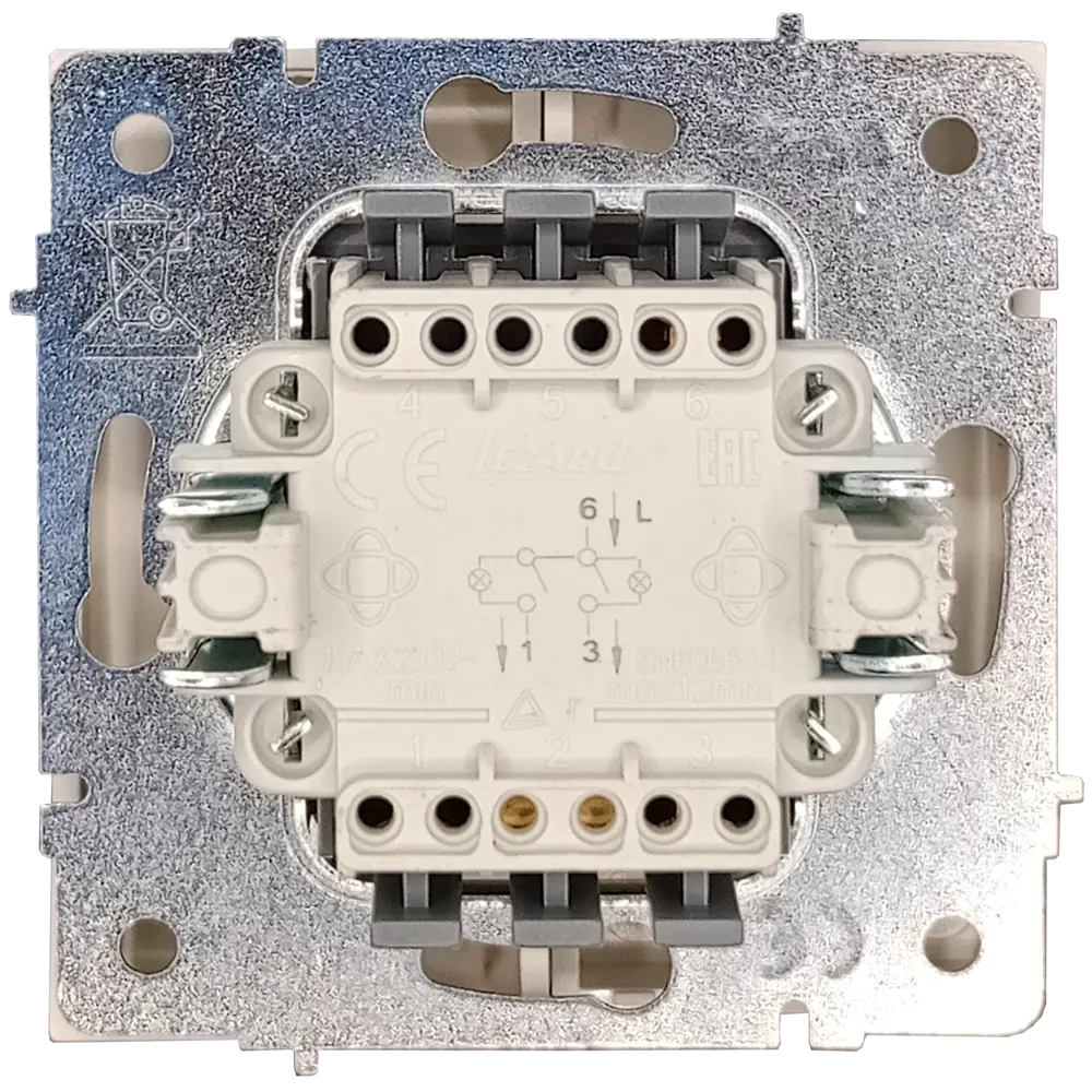 Выключатель встраиваемый Lezard Zima 2 клавиши цвет слоновая кость STLM-2188650 - Вид №2