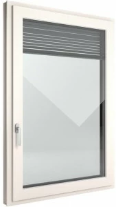 FINSTRAL Безопасное оконное окно из ПВХ со встроенными жалюзи Fin-window