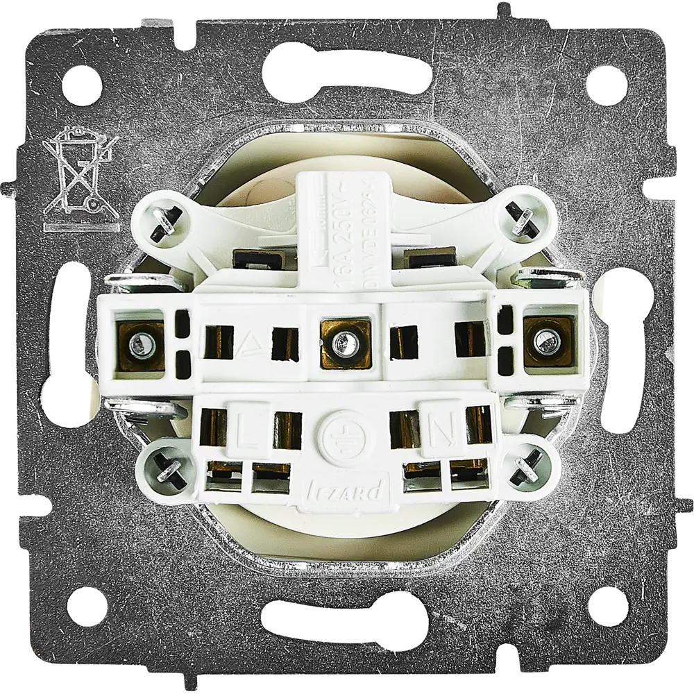 Розетка Lezard Karina без заземления цвет кремовый STLM-2046147 - Вид №3