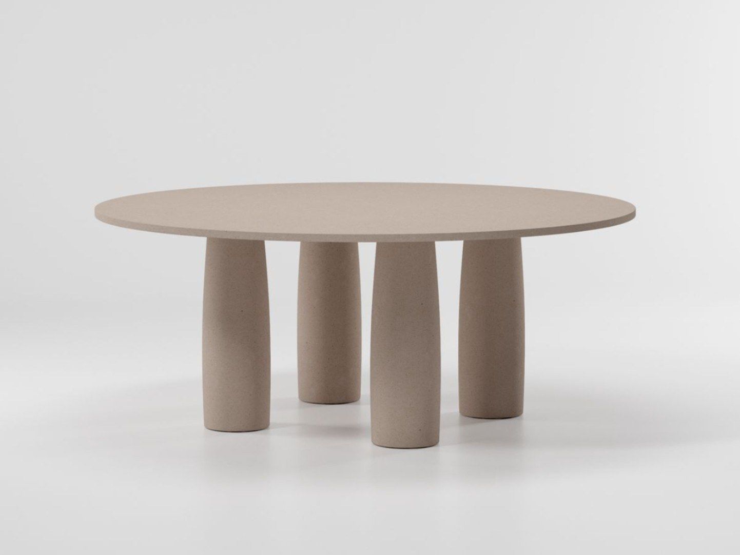 Круглый обеденный стол из камня Minera Kettal колоннада ARCH-00043388 - Вид №1