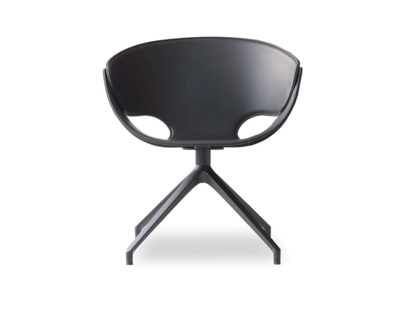 Кожаное вращающееся кресло с подлокотниками Tonon FL@T LOUNGE ARCH-00126192