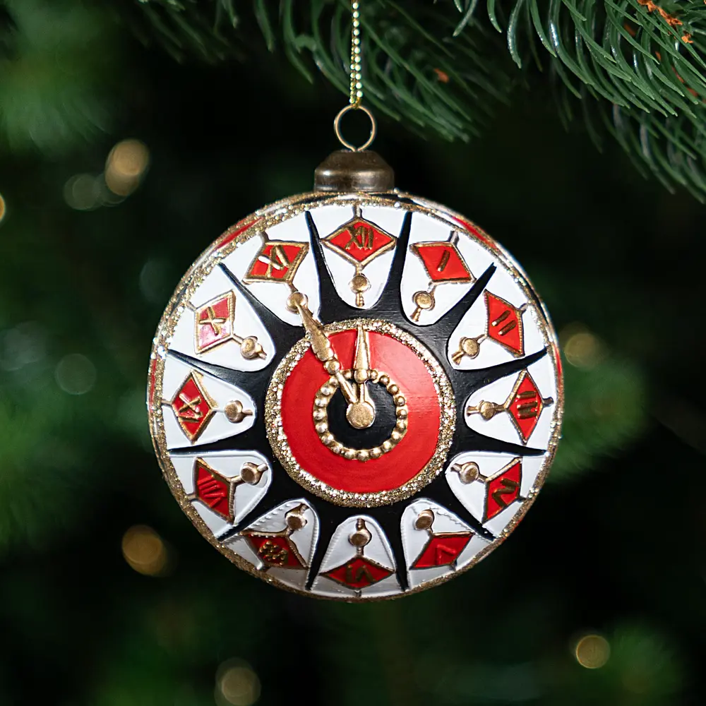 Елочный шар KREAFORTA с блестками, синий, 7.8 см 89420663 STLM-1583276