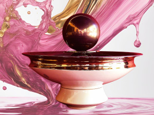 Керамический крытый фонтан с кистью декор