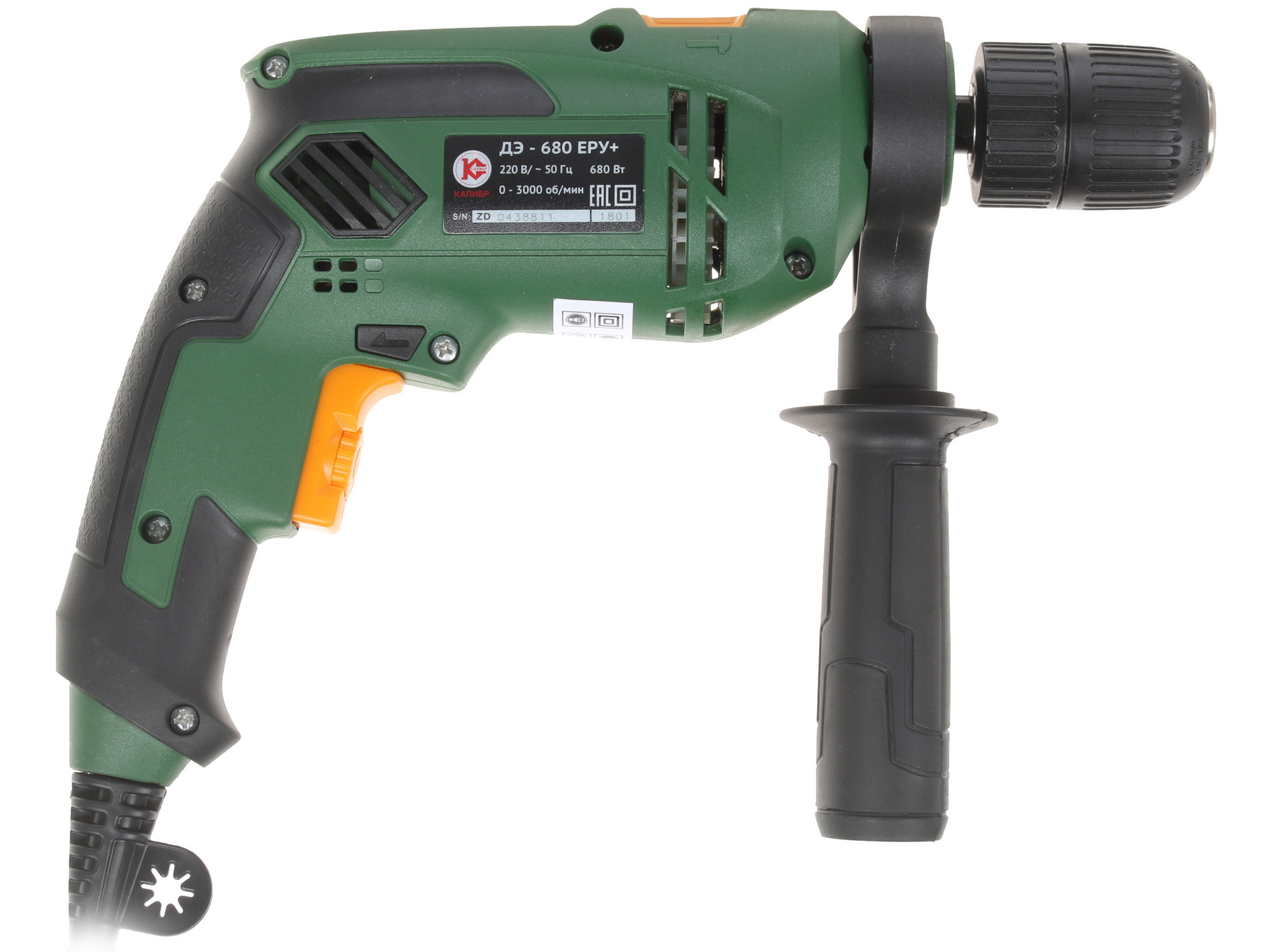Дрель  Калибр ДЭ-680ЕРУ+ 1240735 STDN-0087747 - Вид №1