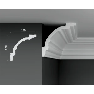 Плинтус потолочный Decostar PolyStyle SG-120/120 полистирол, белый, 2000x120x120 мм