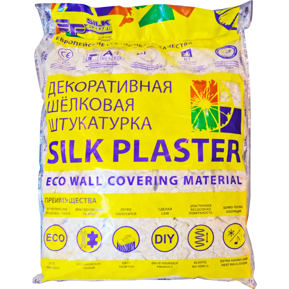 Жидкие обои Silk Plaster Оптима 051 1 кг цвет белый 82453399 STLM-2017140  - Вид №1