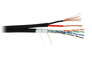 16198269 Кабель F/UTP 4 пары, категория 5e, с силовым кабелем 1,50мм.кв EC-UF004-5E-PC150-PE-BK NETLAN