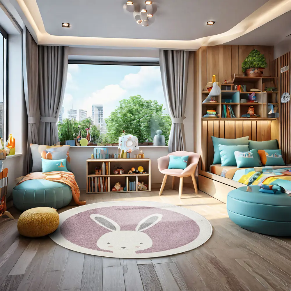 Ковер Santreyd Призма круглый розовый для детской комнаты 89376442 STLM-1038819 - Вид №6