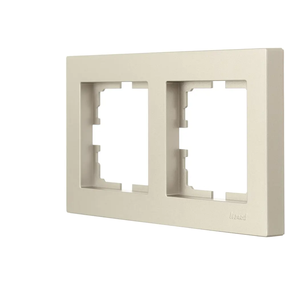 Рамка для розеток и выключателей Lezard Vesna 742-3700-147 2 поста цвет титан STLM-2023976 - Вид №1