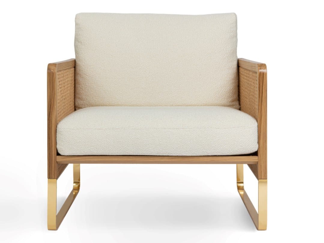 Винтажное стильное бархатное съемное мягкое кресло RED EDITION плетеная ARCH-00037426