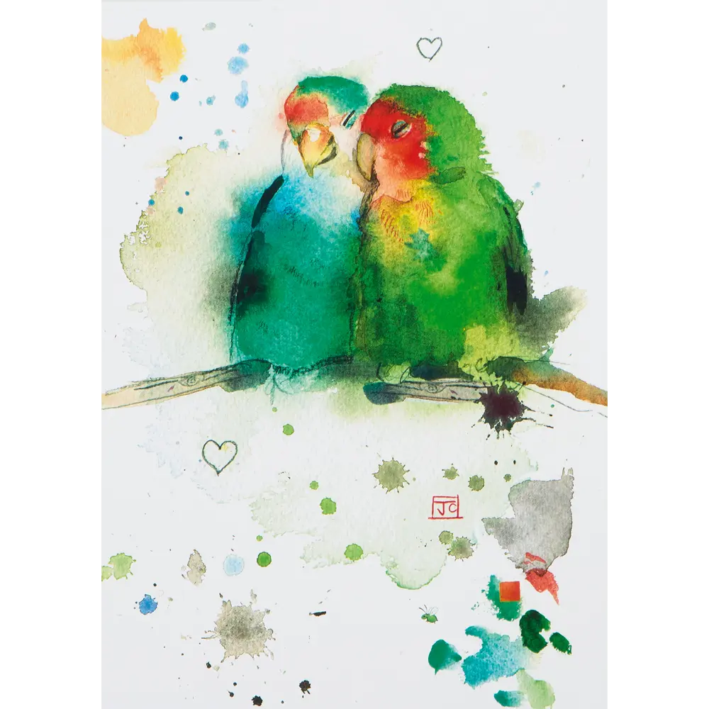 Постер «Попугаи акварель» 21x29.7 см Santreyd STLM-2110414