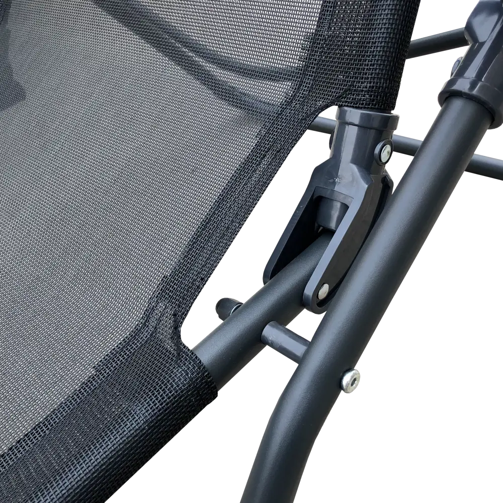 Шезлонг складной Naterial Fiesta 142x60x99 см сталь/ текстилен черный Santreyd STLM-2109425 - Вид №7