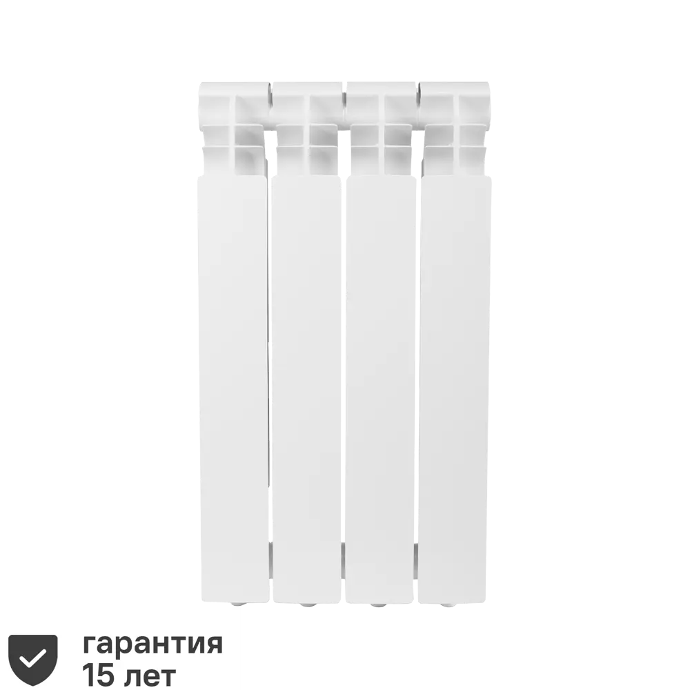 Радиатор секционный Equation Aluminium 500/96 4 секции боковое подключение алюминий белый STLM-2089849