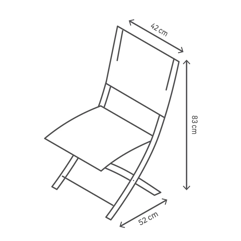 Кресло Naterial Emys Origami складное 54х52х83 см сталь светло-серый STLM-2078090 - Вид №17