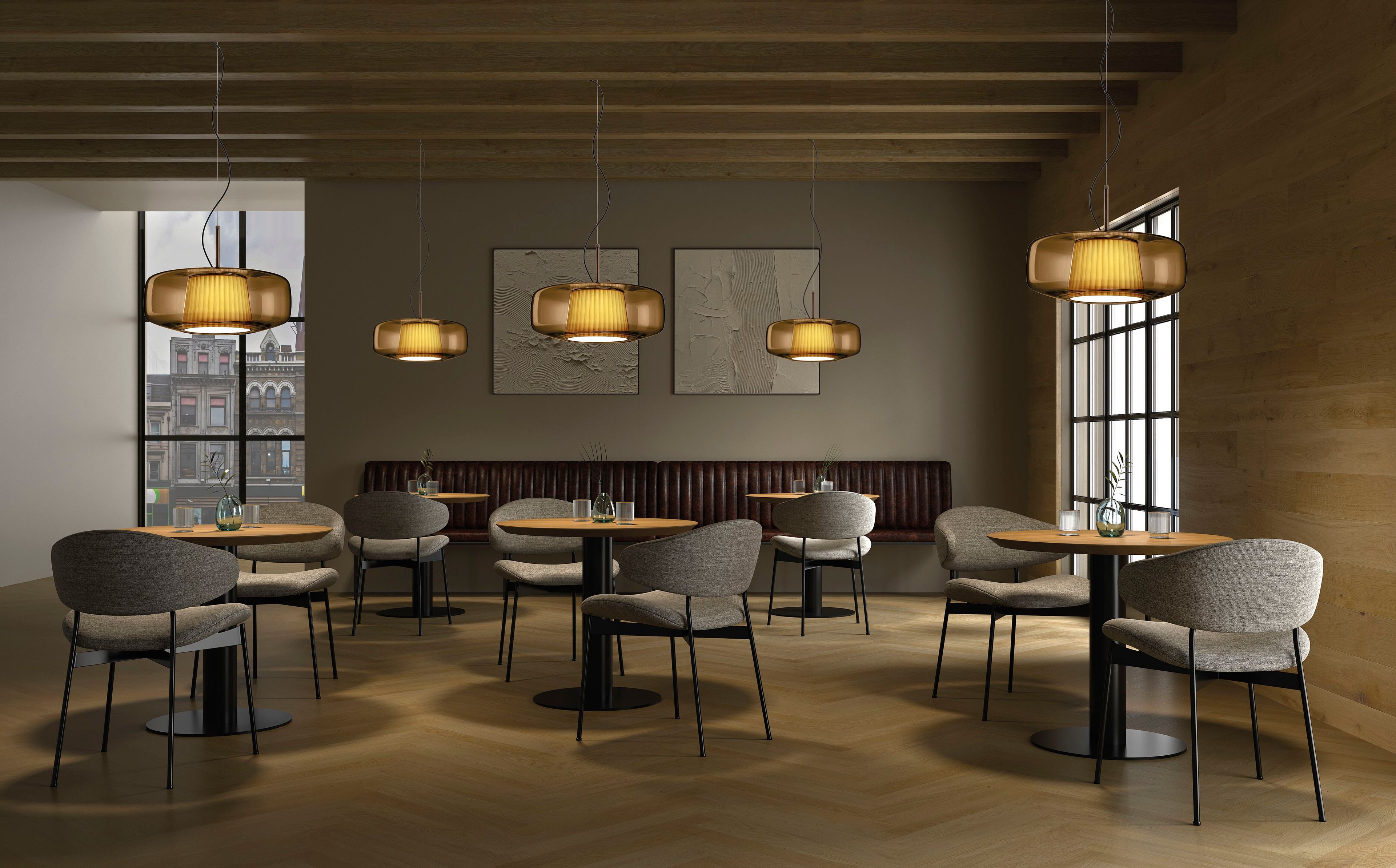 Выдувное стекло светодиодный подвесной светильник Vetreria Vistosi плиссе ARCH-00065405 - Вид №7