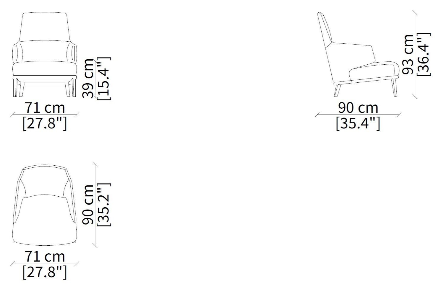 Кресло bergère с подлокотниками Frigerio Аманда ARCH-00055475 - Вид №8