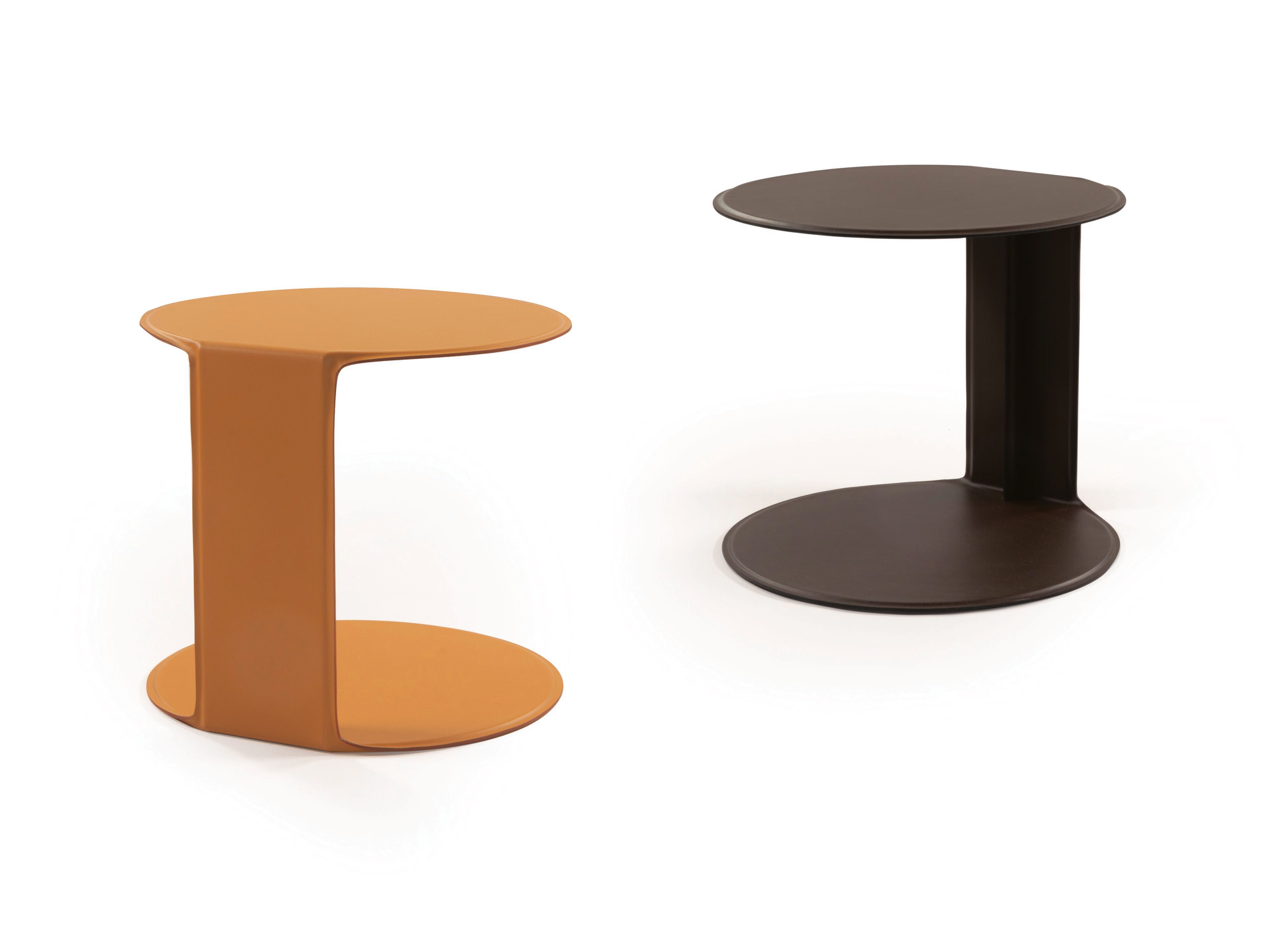 Круглый кожаный журнальный столик Verzelloni BLOG CUOIO ARCH-00134019