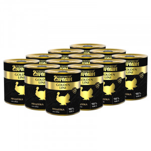 ПР0018350*12 Корм для собак Индейка натуральная в желе (золотая серия) конс. 340г (упаковка - 12 шт) ЧЕТВЕРОНОГИЙ ГУРМАН