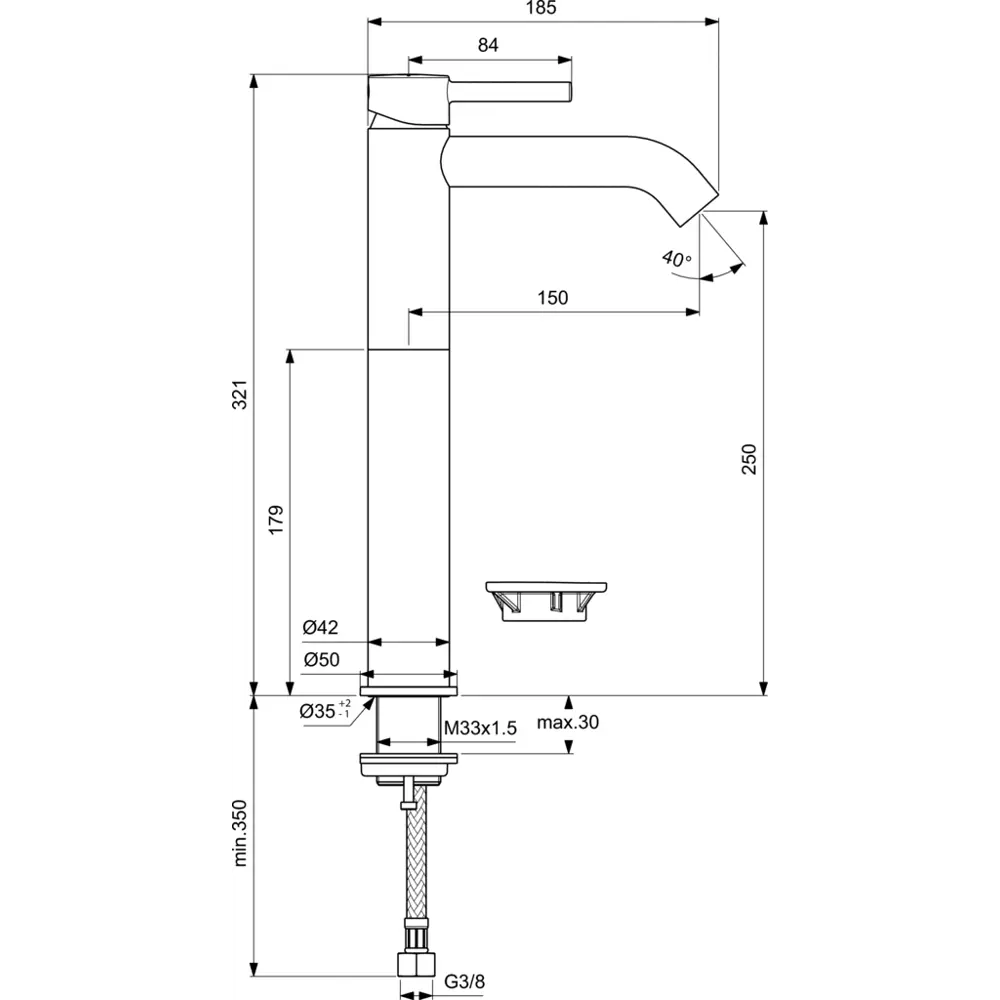 Смеситель для раковины Ideal Standard Ceraline однорычажный цвет хром STLM-2114143 - Вид №5