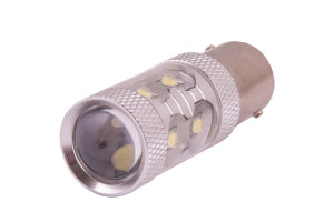 15971142 Автолампа диод S25 P21W 10 SMD диодов BA15s 1-контурная, белая S08201044 SKYWAY